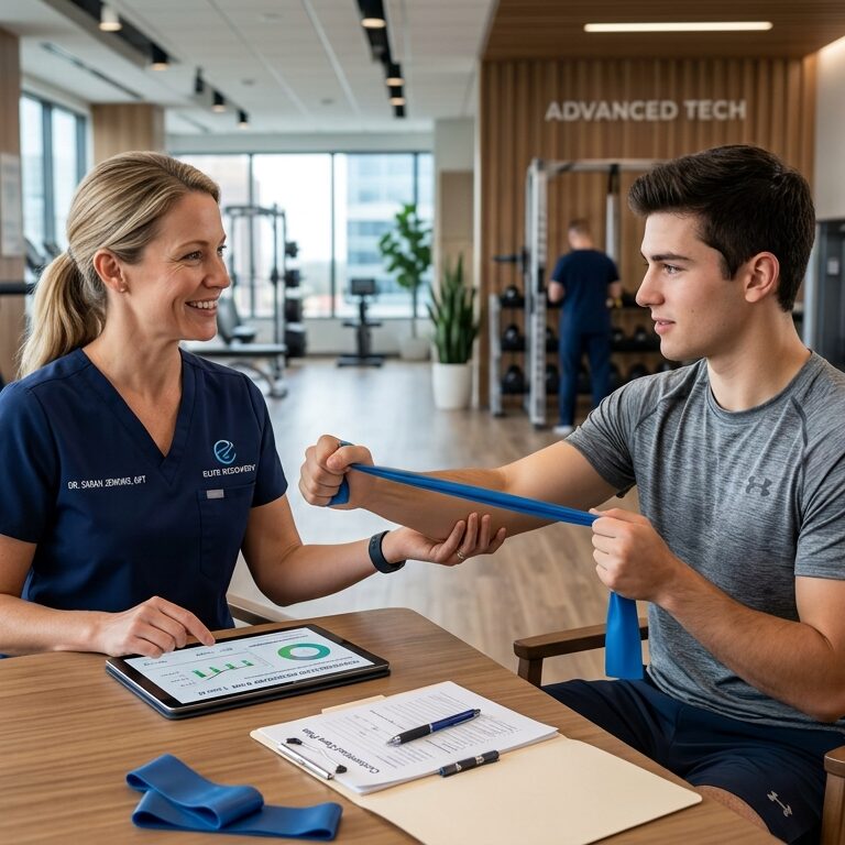 physical therapist with patient 202606060803
